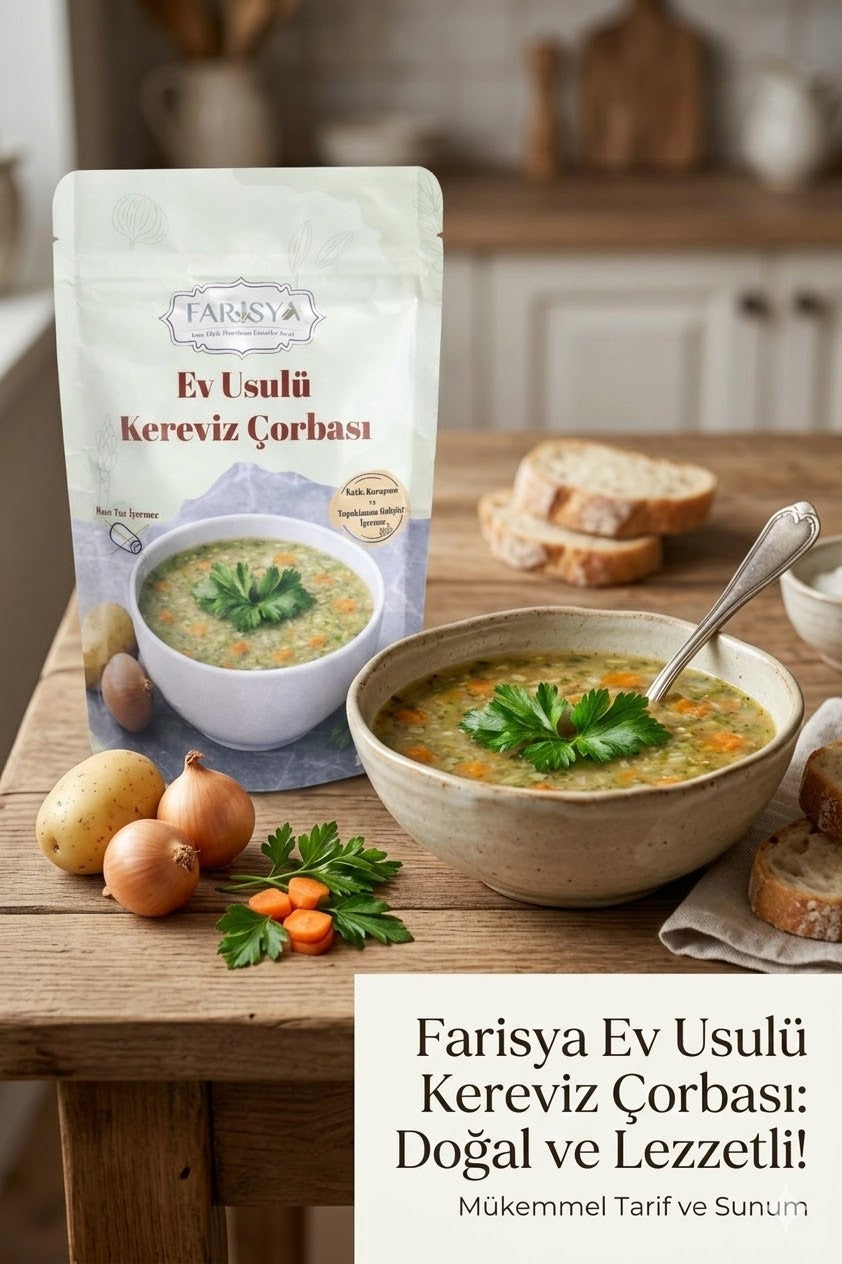 Farisya Ev Usulü Kereviz Çorbası – Doğal ve Pratik Tarif