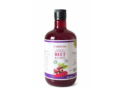 Farisya Fermente Doğal Pancar Suyu (Beet Kvass) 750 ML Cam Şişe
