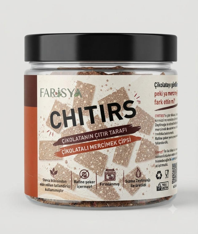 CHITIRS | Çikolatalı Mercimek Cipsi Fırınlanmış Çıtır Atıştırmalık